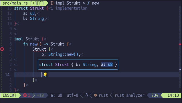 Neovimにray-x/lsp_signature.nvimを導入した様子