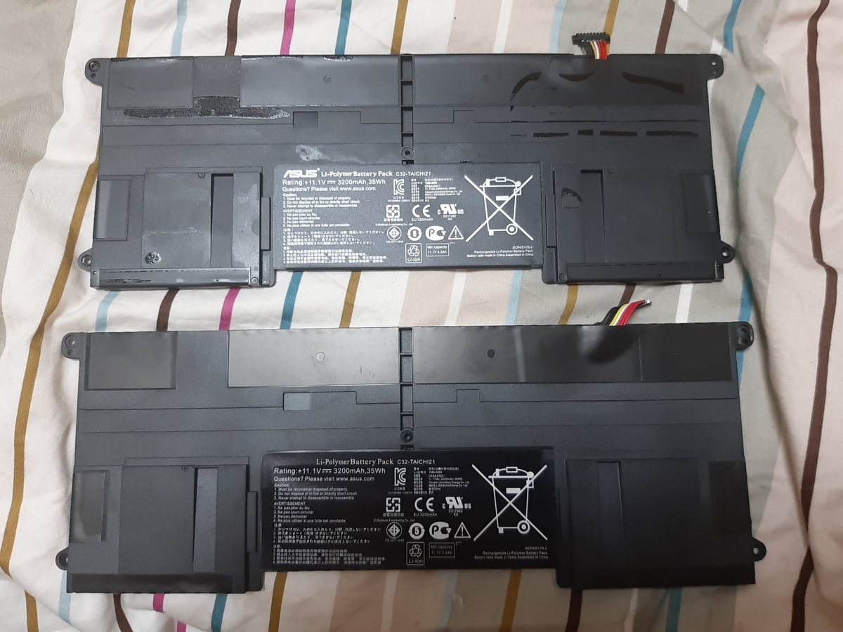 ASUS TAICHI21のバッテリーを交換した - IvyBridgeおじさんの末路