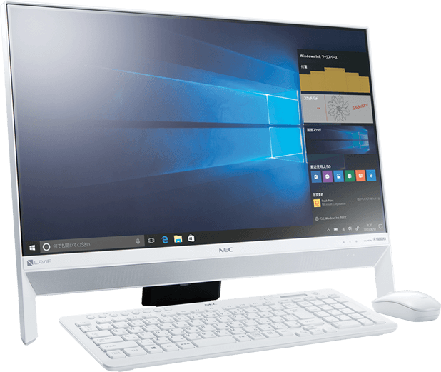 NEC、23.8型 液晶一体 LAVIE Desk Allinone DA350/KAW PCDA350KAW 2018年春モデル