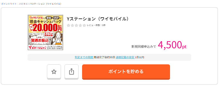 ワイモバイルはポイントサイト「ハピタス」経由の口座開設がおすすめ！