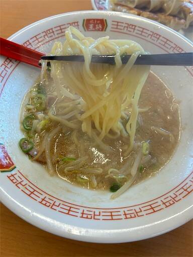 「餃子の王将ラーメン」の北海道産小麦100%麺