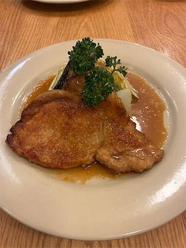 つばめグリルの「ポークソテー ジンジャーソース」