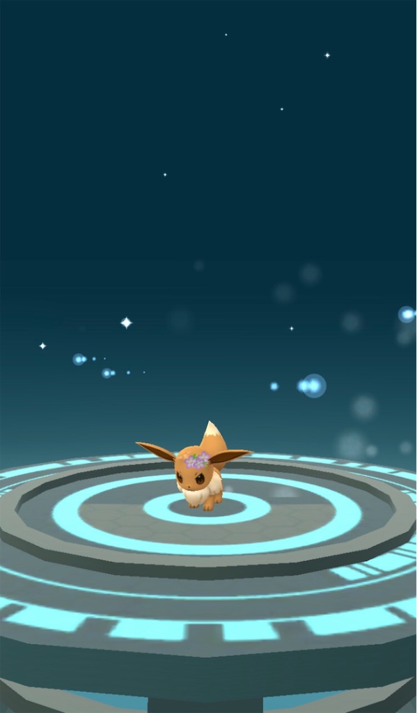 花飾りイーブイを進化させました ３ 毎日ポケモンgo