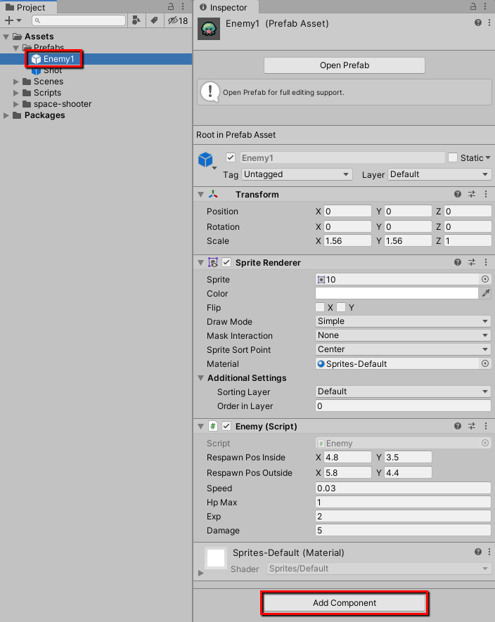 Unity 入門 全方位シューティングを作る 第9回 弾と敵の当たり判定 コガネブログ