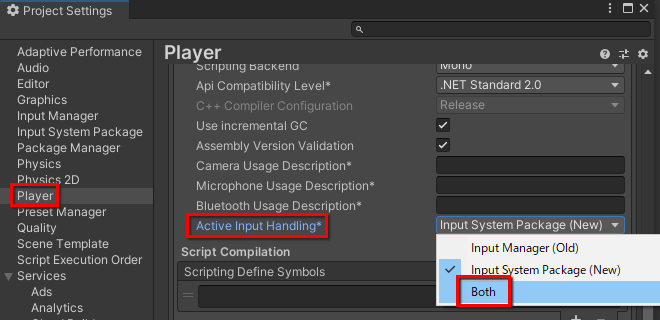 【Unity】You are trying to read Input using the UnityEngine.Input class ...