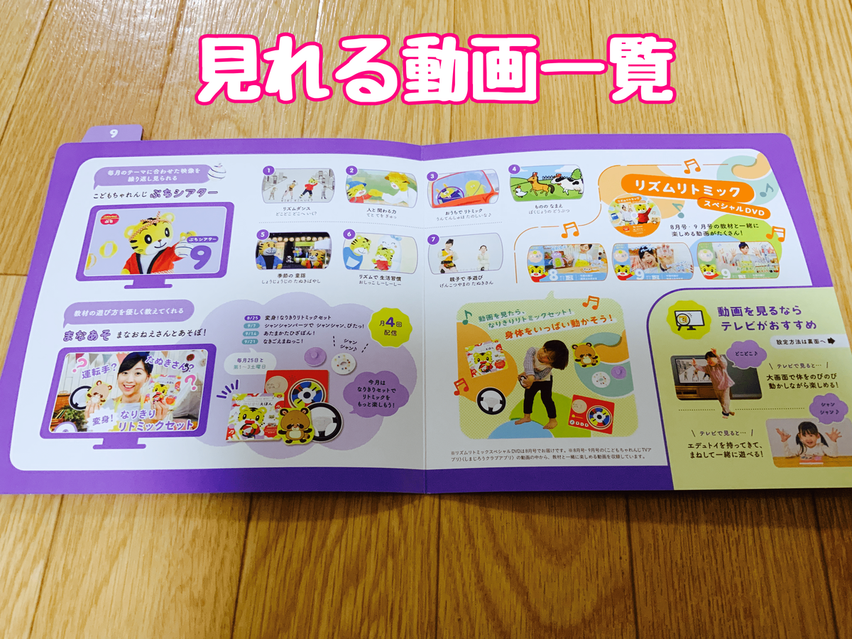 【期間限定値下】リトミックカリキュラム 12ヵ月 知育玩具】こどもちゃれんじぷち9月号、1歳児のリズム感を刺激