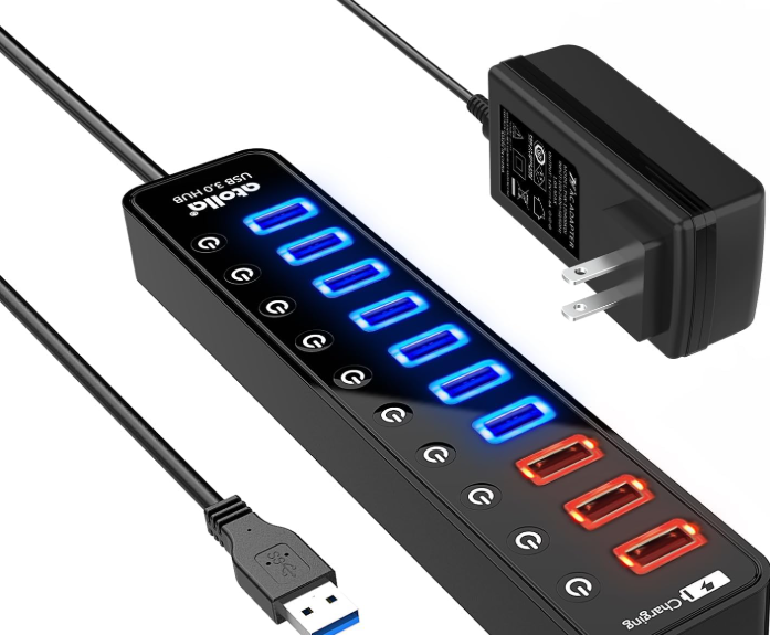 USB3.0ハブ 電源付き, atolla 7ポート5Gbps高速 USBハブ3.0