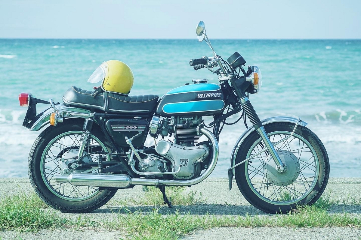 カワサキW1S-A：上越の海へ - CB400F・個人的な記録