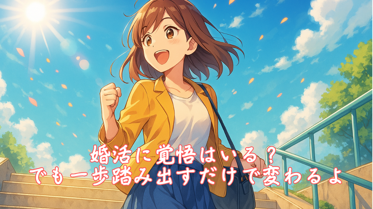 婚活に覚悟はいる？でも一歩踏み出すだけで変わるよ