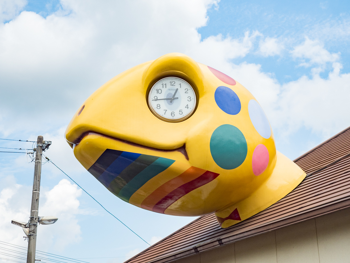 亀甲駅舎の亀頭部分