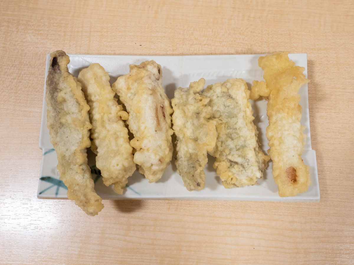 あきちゃんのホルモン天ぷら 基本6種盛り合わせ