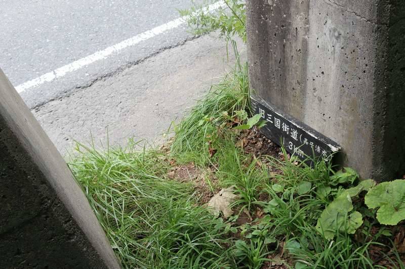 登山口を出るとすぐに国道なので車がガンガン通り過ぎます。
