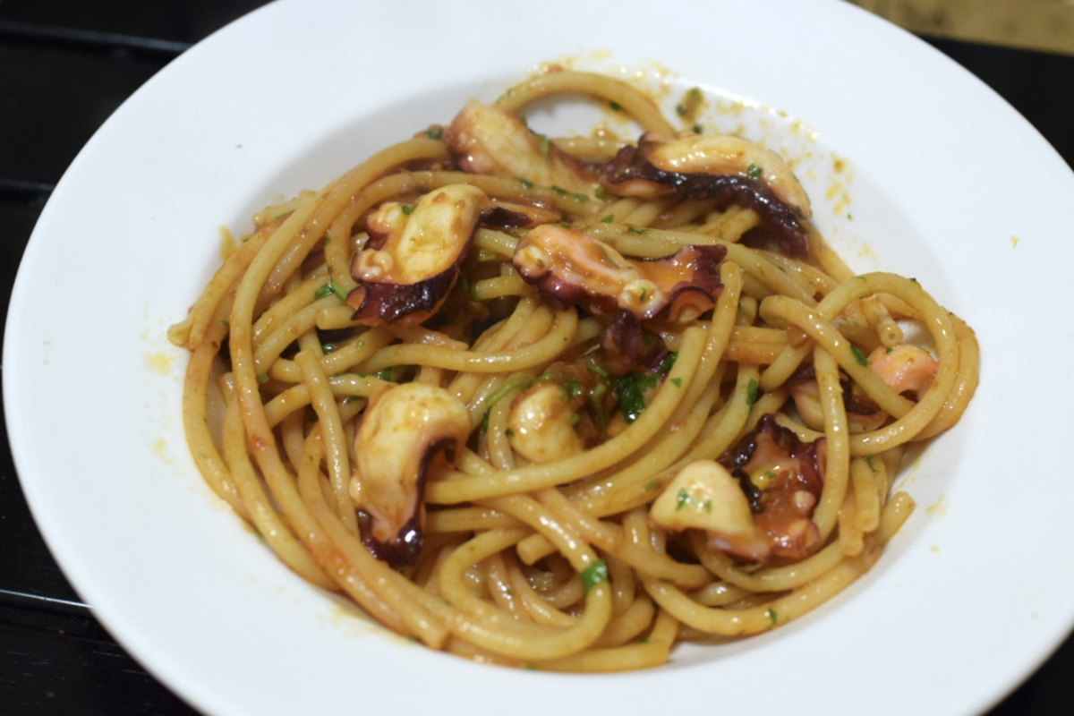 タコのアーリオ・オーリオ・コン・ポモドーロ