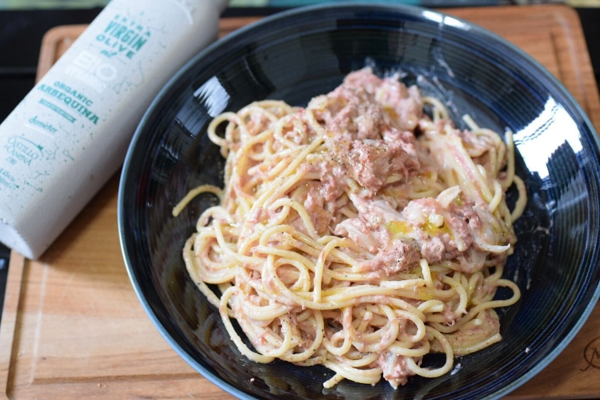 コンビーフのパスタ