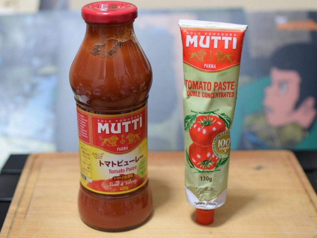 トマトピューレ、トマトペーストの違い