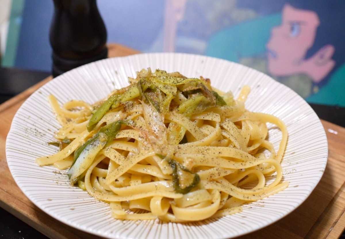 長ネギのバターパスタ
