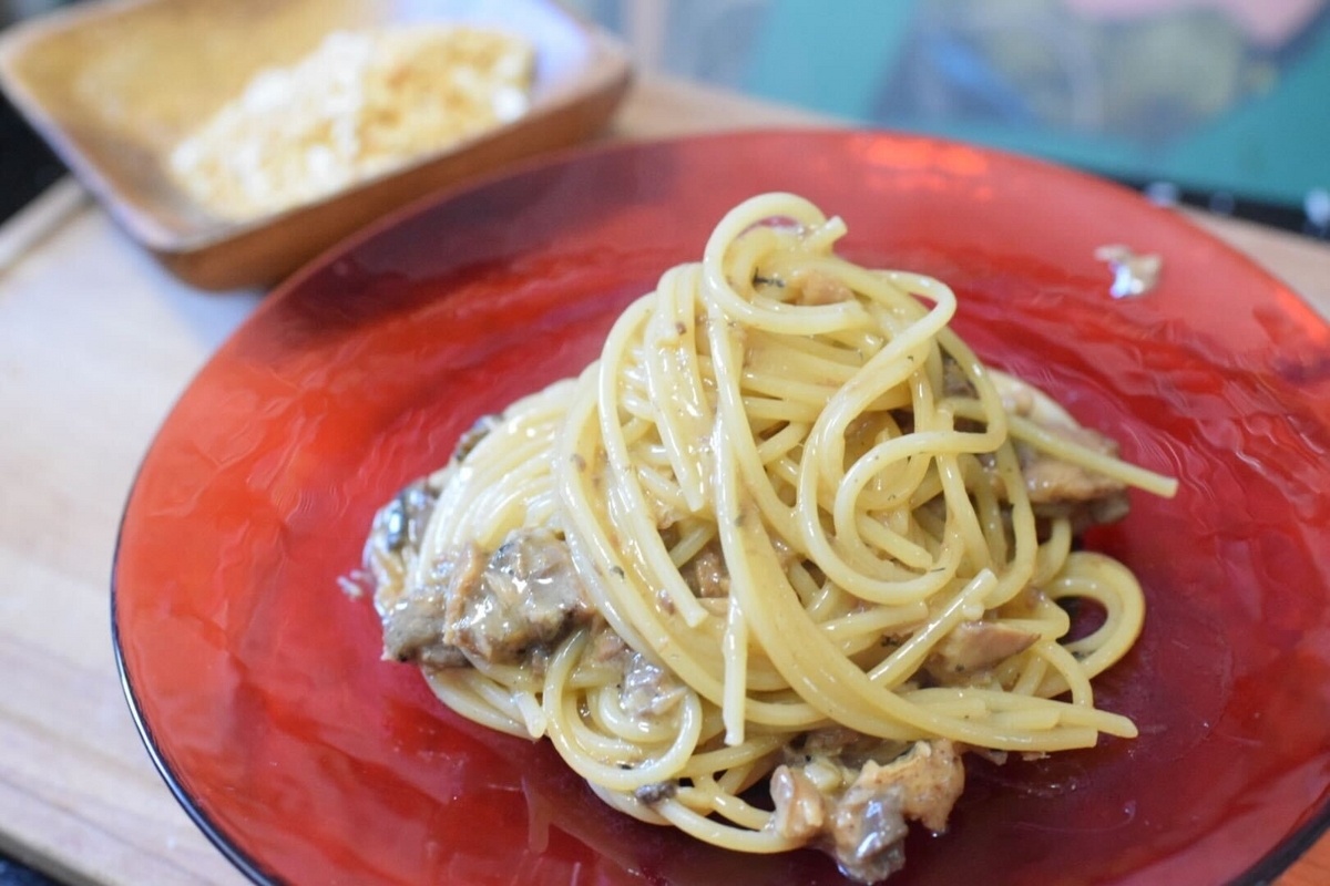 パン粉（モリーカ）とイワシ缶詰のパスタのレシピ