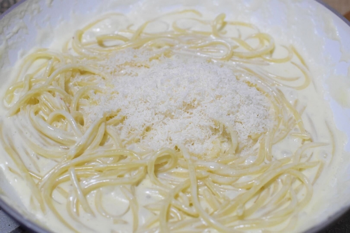 レモンクリームパスタ