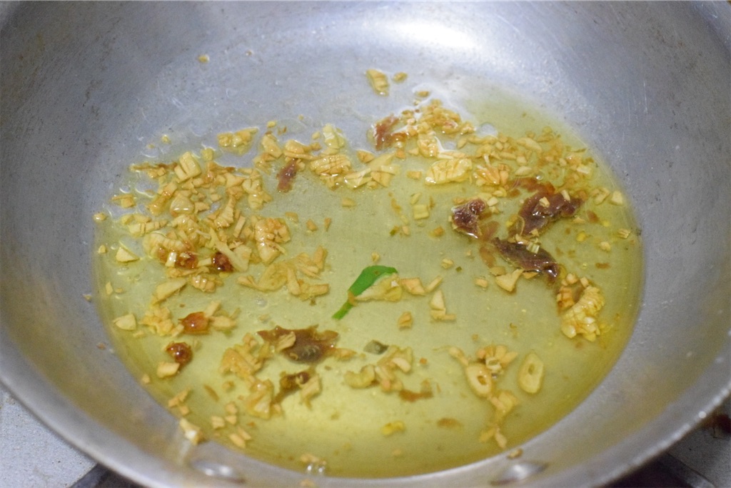 菜の花のペペロンチーノ（ショートパスタ）