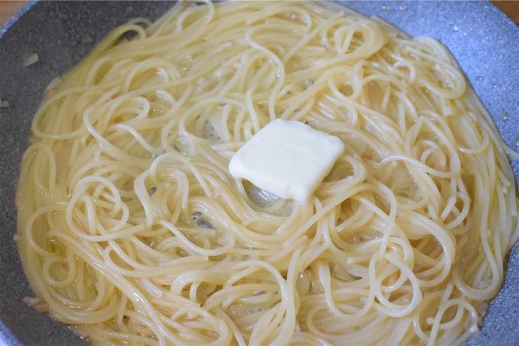 生クリームの明太子パスタ