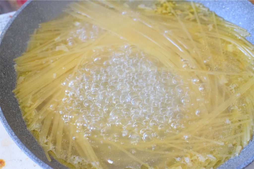 生クリームの明太子パスタ
