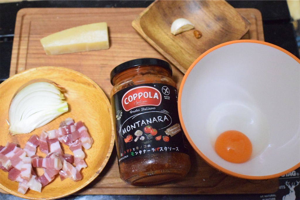 ペンネ・アッラ・ブッテラ（カウボーイ風パスタ）の材料
