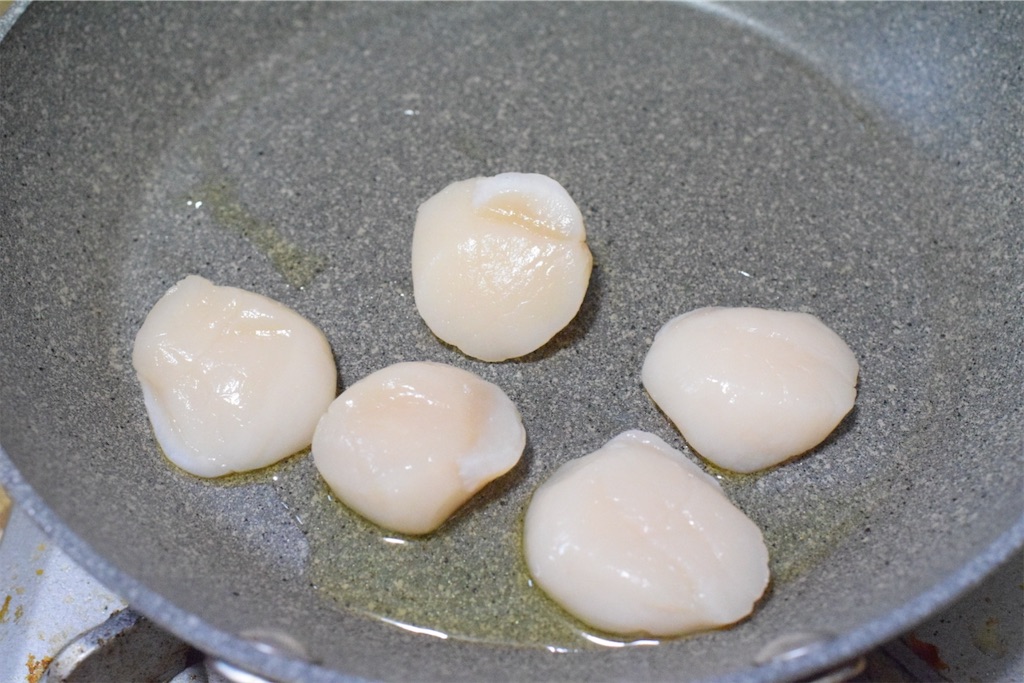 ホタテとアスパラのペペロンチーノのレシピ
