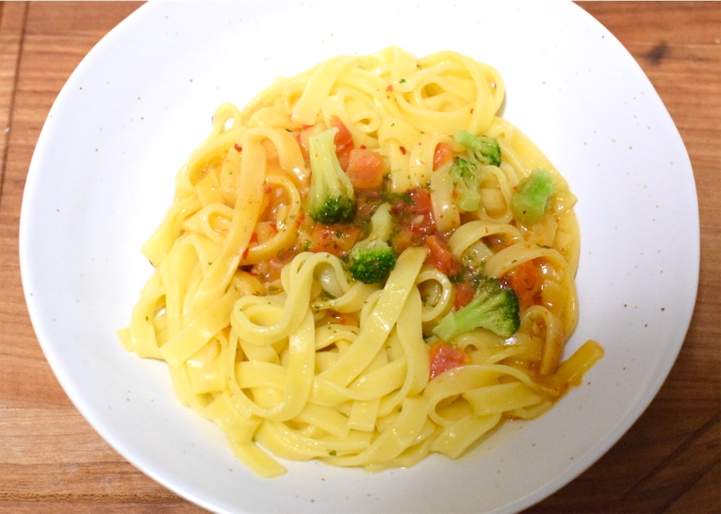 日清もちっと生パスタ,ペペロンチーノ
