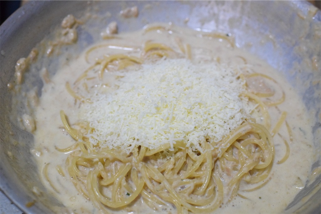 ツナ缶のクリームパスタのレシピ