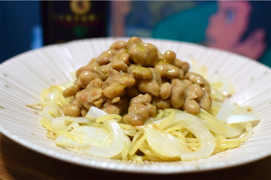 【最高峰】バターと玉ねぎの納豆パスタ