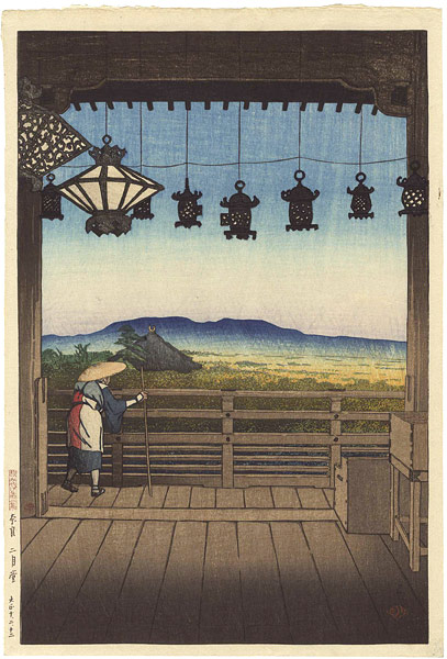《奈良二月堂》1921年