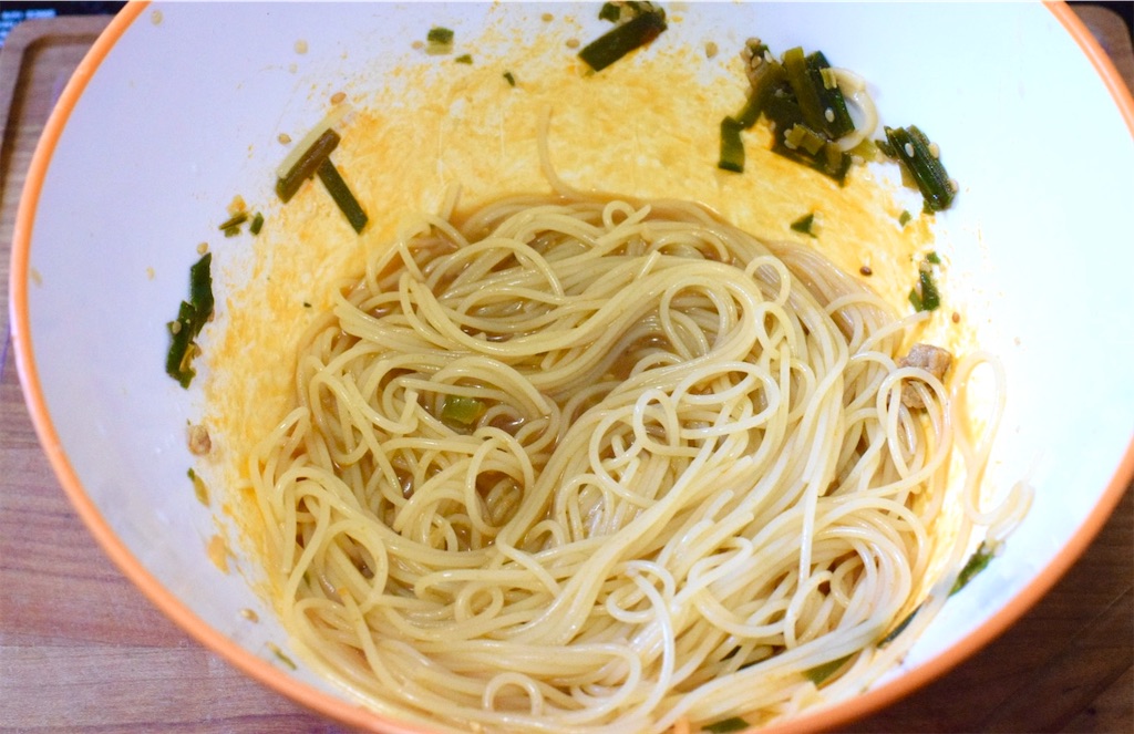 冷やし坦々パスタ〜なか卯の白日スパゲティ