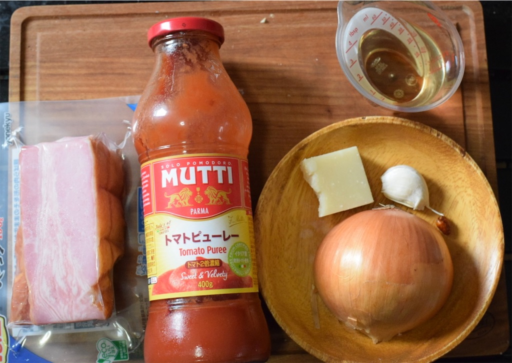 アマトリチャーナ(ワンパン)の材料