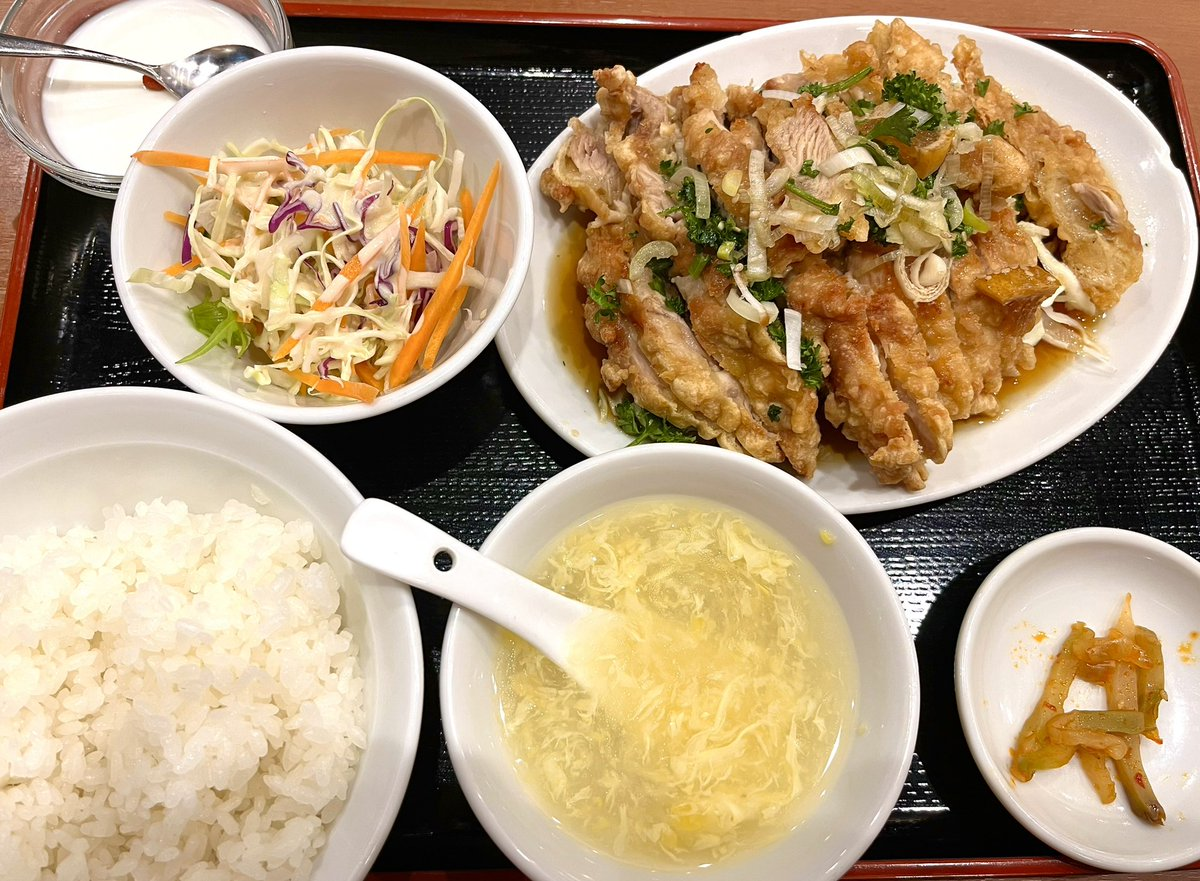 華心苑〜新宿最強の街中華,ユーリンチー定食980円