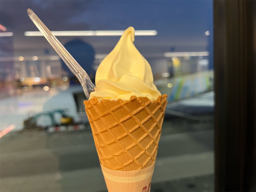 宮崎空港メシ（宮崎ブーゲンビリア空港）グルメ,ソフトクリーム