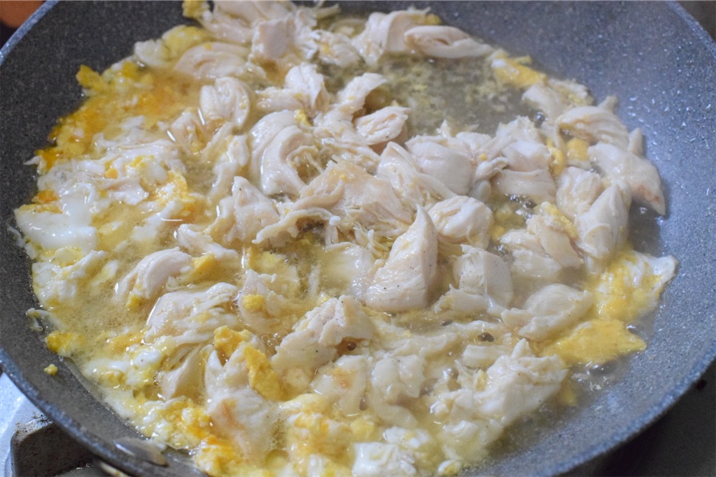 鶏ささみポヴェレッロ（貧乏人のパスタ）のレシピ