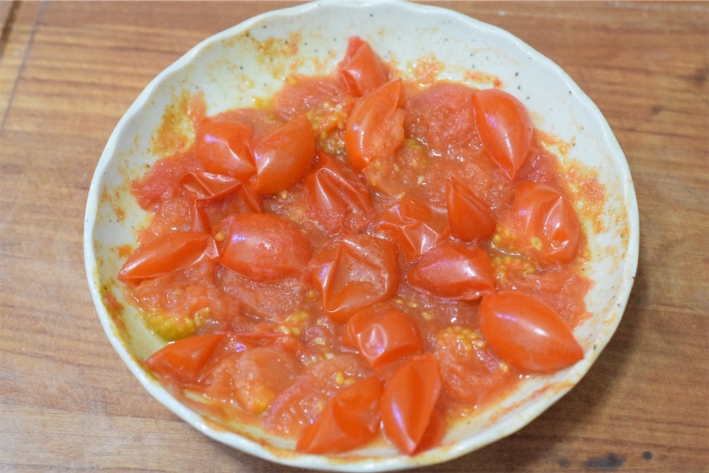 ワンパン・トマトパスタのレシピ