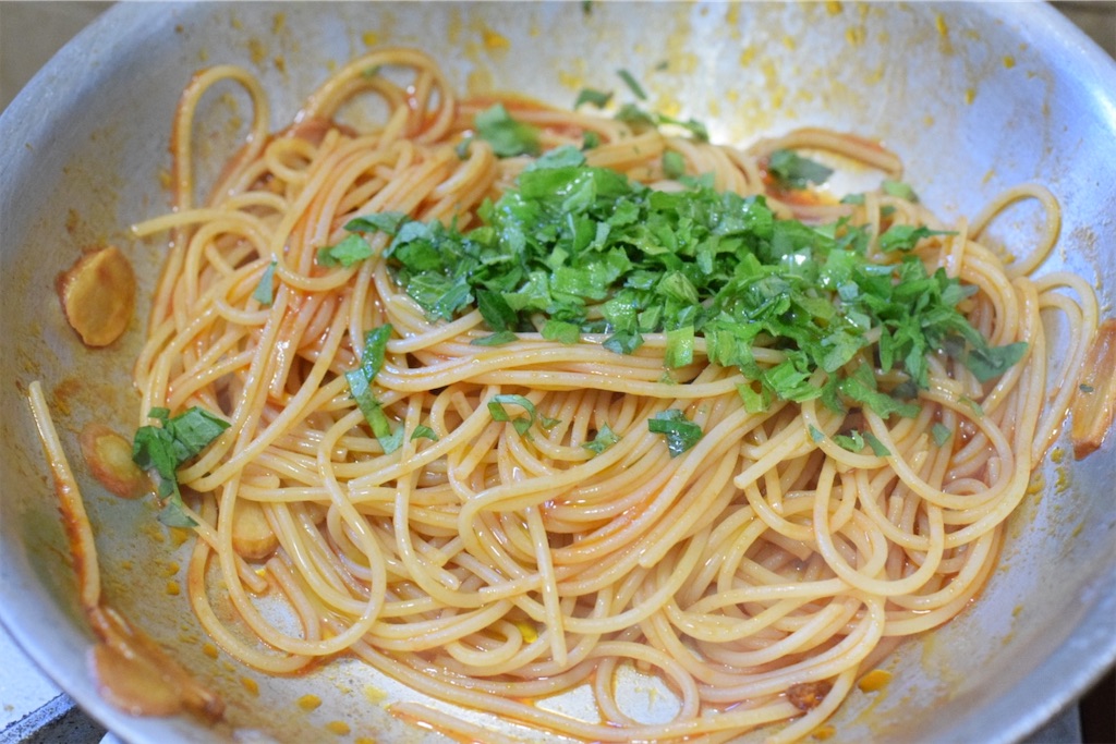 トマトの納豆ペペロンチーノのレシピ