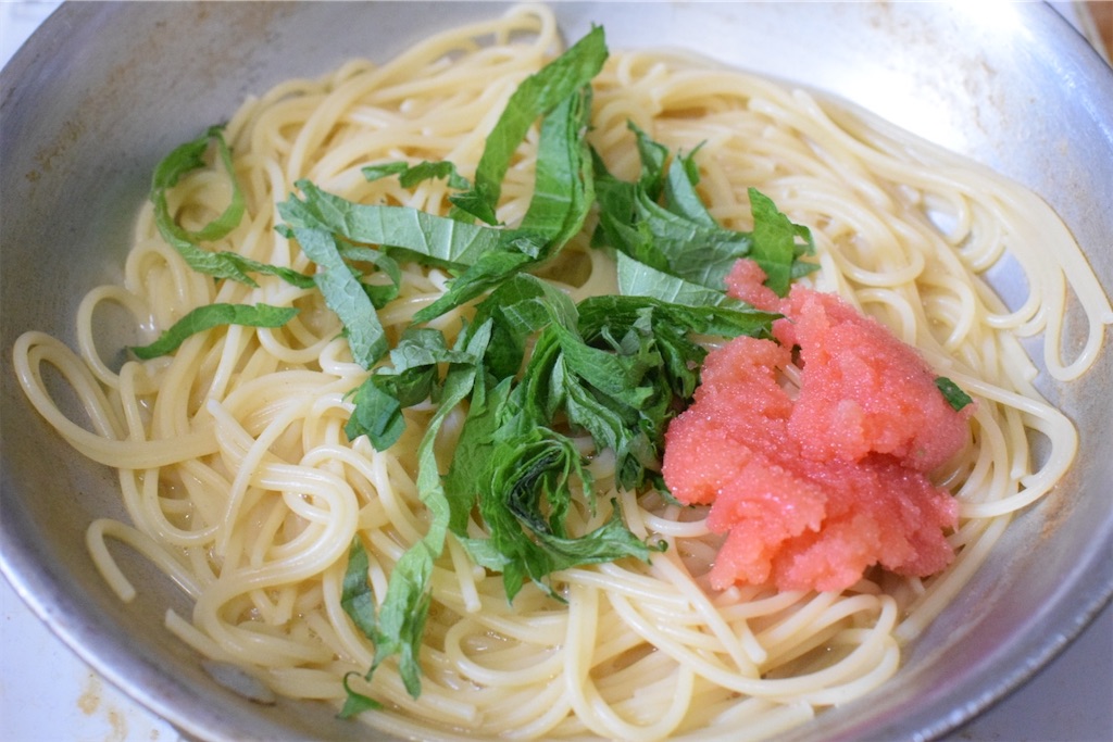 ワンパンたらこスパゲッティ（和風出汁）