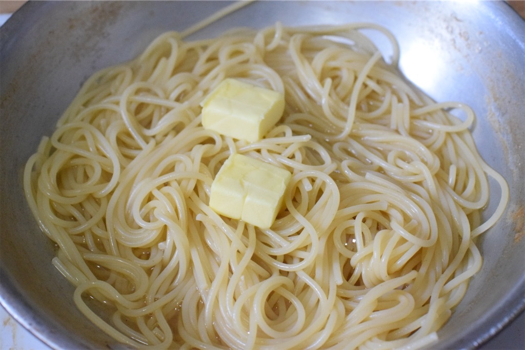 ワンパンたらこスパゲッティ（和風出汁）