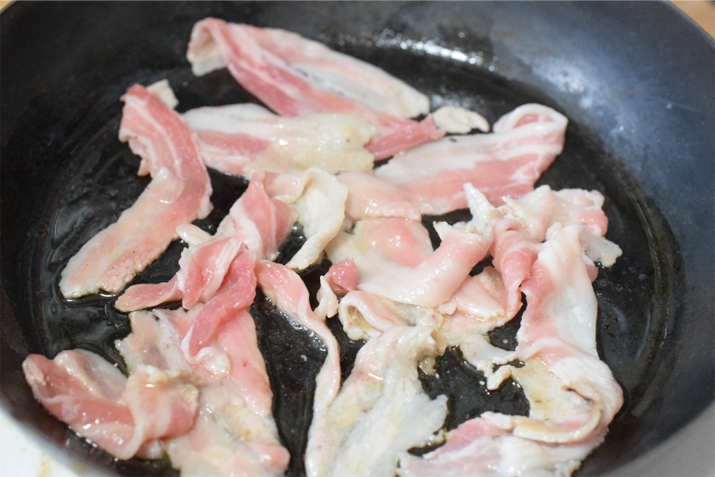 塩豚カルビパスタ〜九条ネギの中華風スパゲティ