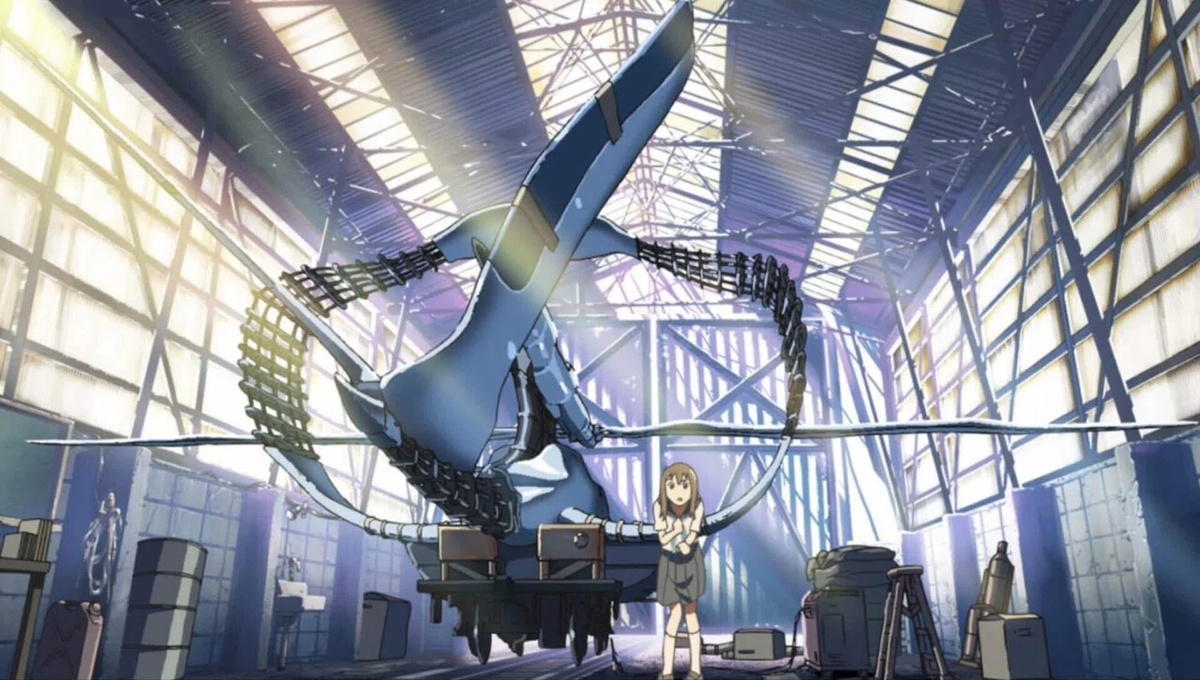 雲のむこう、約束の場所の「飛行機」
