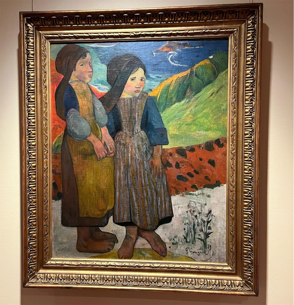 ポール・ゴーギャン《海辺に立つブルターニュの少女たち》1889年