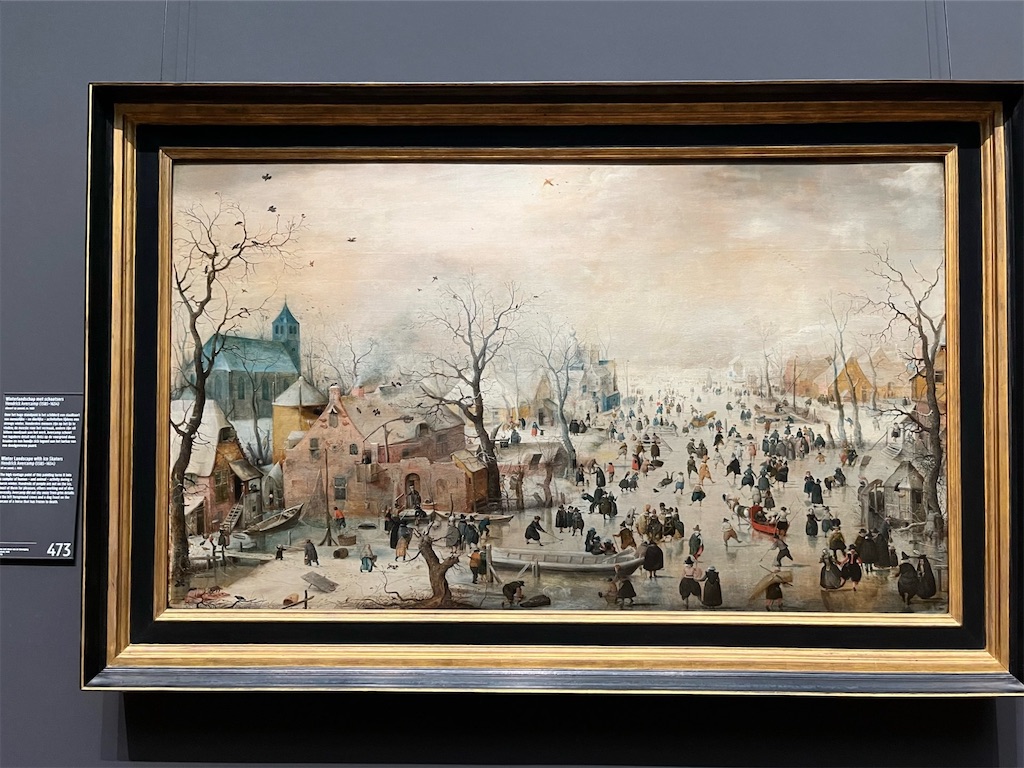 ヘンドリック・アーフェルカンプ《スケーターのいる冬景色》1608年頃