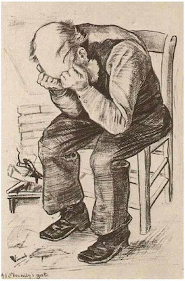 ゴッホ《悲しむ人(永遠の門)》1882年