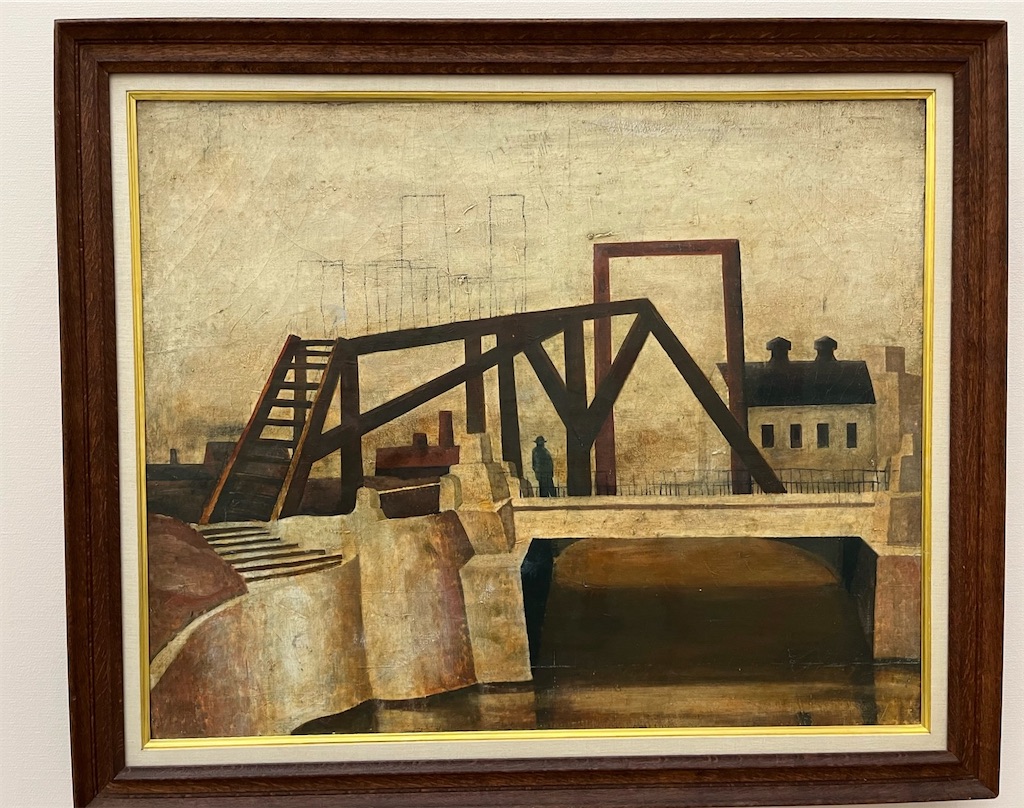 松本竣介《Y市の橋》1944年、個人蔵