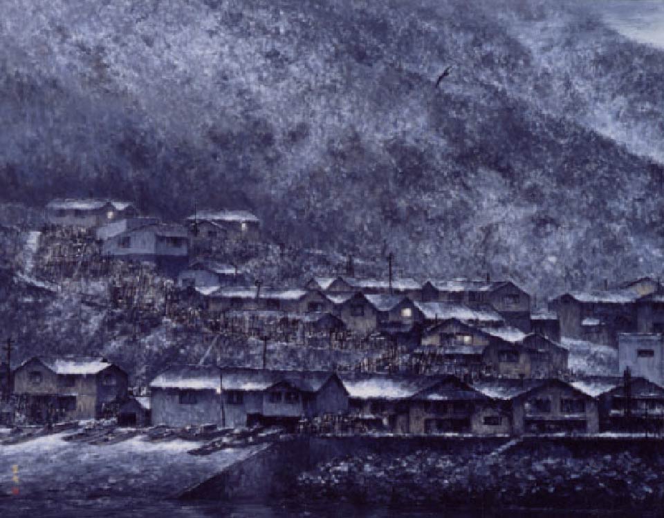 箱根 彫刻の森美術館,鈴木至夫《暮雪》1989年