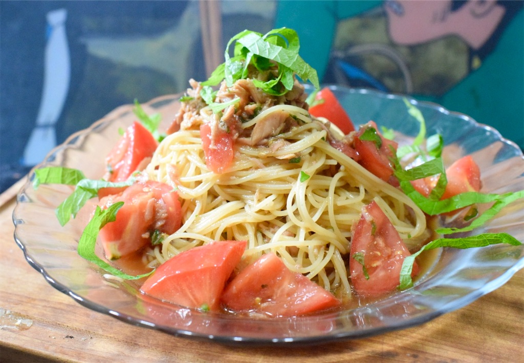 トマトと大葉の冷製パスタ〜和風冷製スパゲティの極み