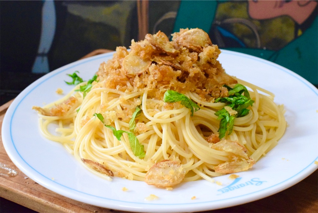 パン粉（モリーカ）と大葉のパスタ