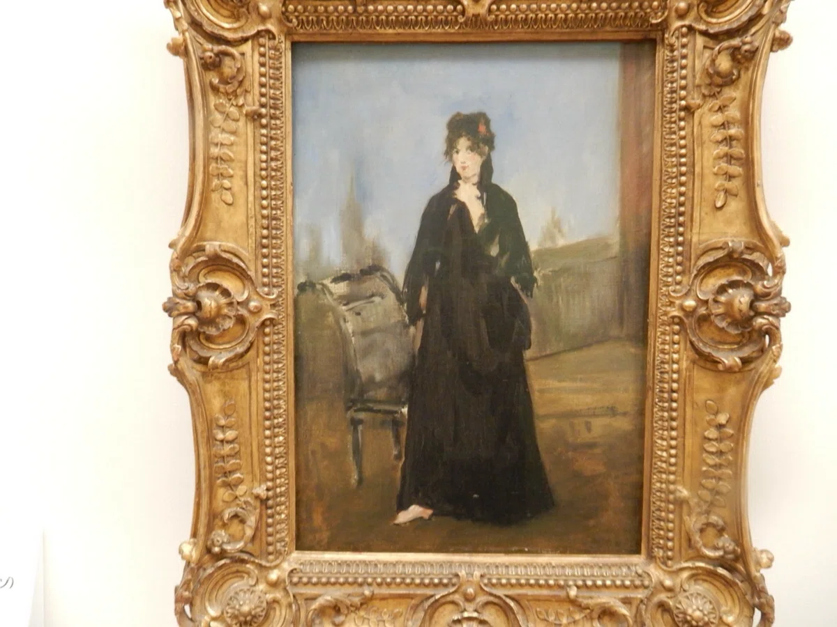 《ばら色のくつ（ベルト・モリゾ）》1872年,ひろしま美術館